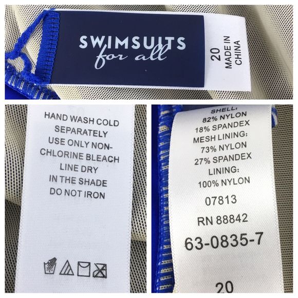 Swimsuits For All One Piece Swim Dress Size 20 - Picture 11 of 15